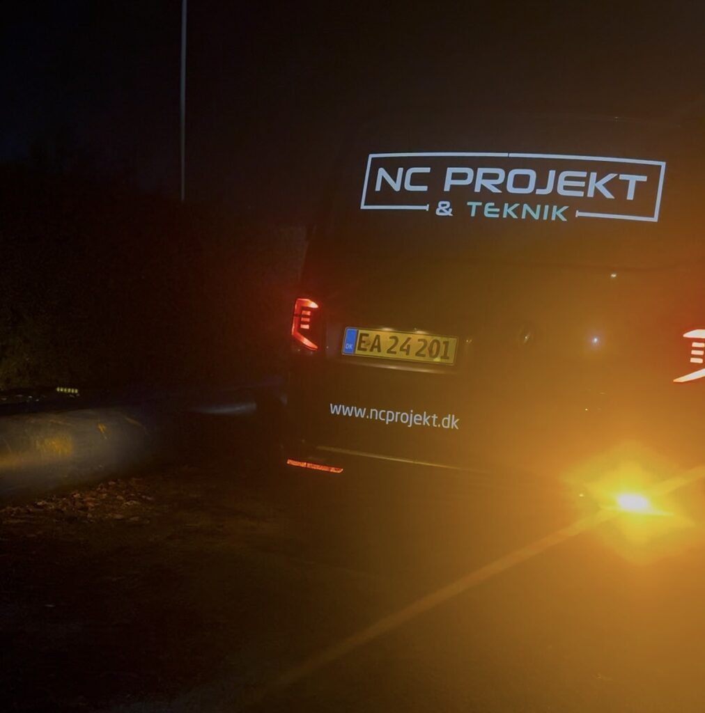 NC Projekt & Teknik servicebil på opgave