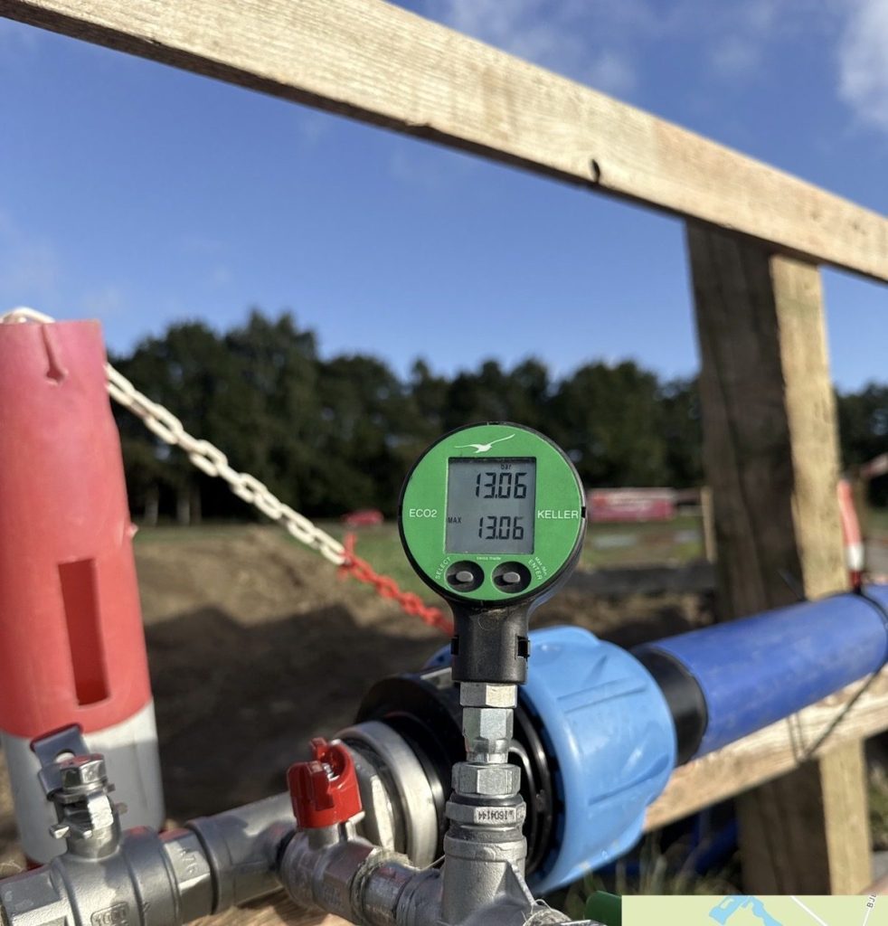 Digitalt manometer under trykprøvning